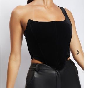 Meshki Amira Velvet Corset Top